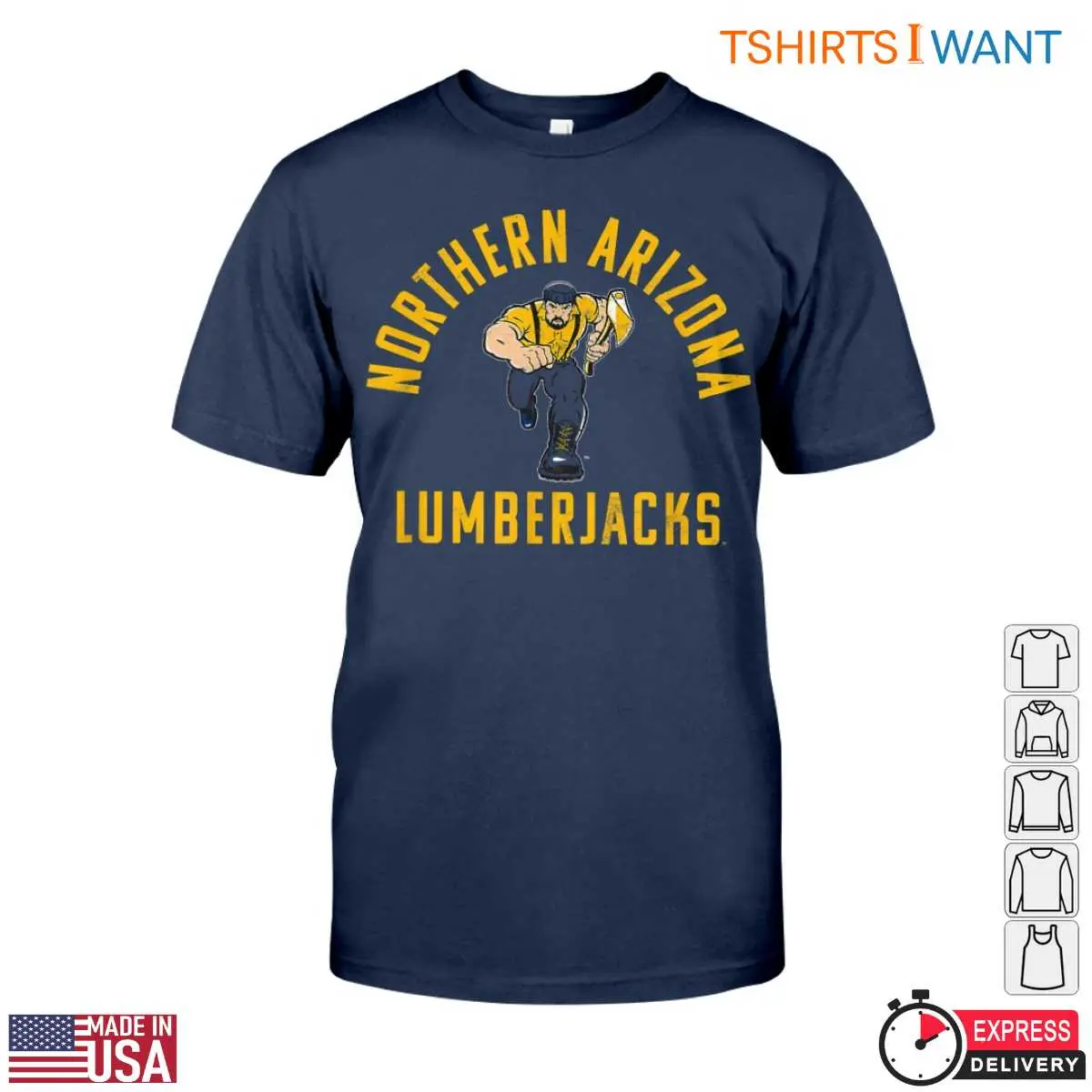Northern Arizona Lumberjacks T Shirt NAU Mascot Logo Cleveland Lumberjacks Shirt 5 1 1.jpg