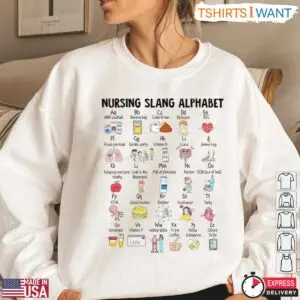 Nurse Alphabet T-shirt - Nursing Slang & Acronyms with Fun Illustrations 9 Nurse Alphabet T shirt Nursing Slang Acronyms with Fun Illustrations 4 1.jpg