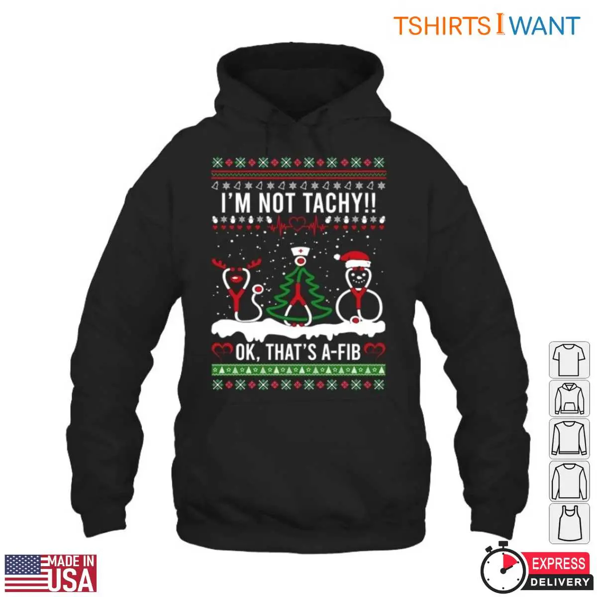 Nurse Christmas Funny A Fib Holiday T Shirt for Medical Staff 4 1.jpg