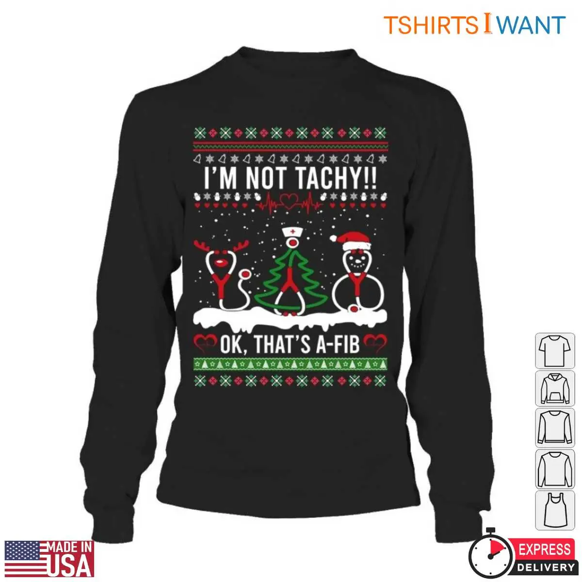 Nurse Christmas Funny A Fib Holiday T Shirt for Medical Staff 6 1.jpg