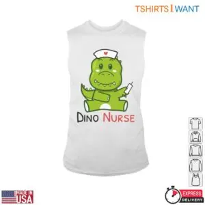 Nurse Dinosaur T-Shirt - Cute Dino Nurse with Syringe Graphic 8 Nurse Dinosaur Dino Nurse Shirt 3 1.jpg