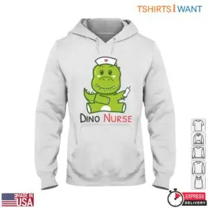 Nurse Dinosaur T-Shirt - Cute Dino Nurse with Syringe Graphic 9 Nurse Dinosaur Dino Nurse Shirt 4 1.jpg