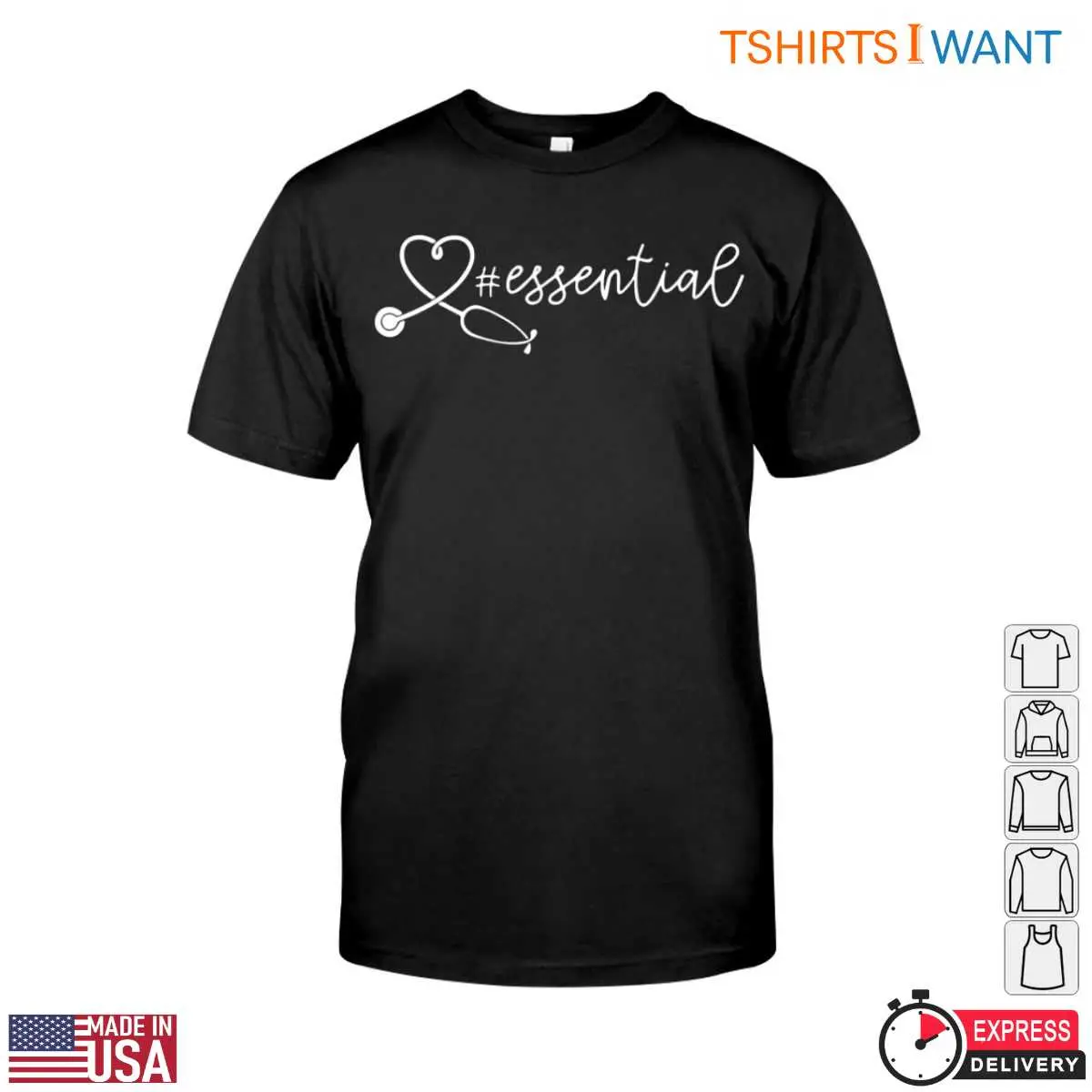 Nurse Essentials T-Shirt - Heart-Shaped Stethoscope Graphic 1 Nurse Essentials Heart Stethoscope 1 1.jpg