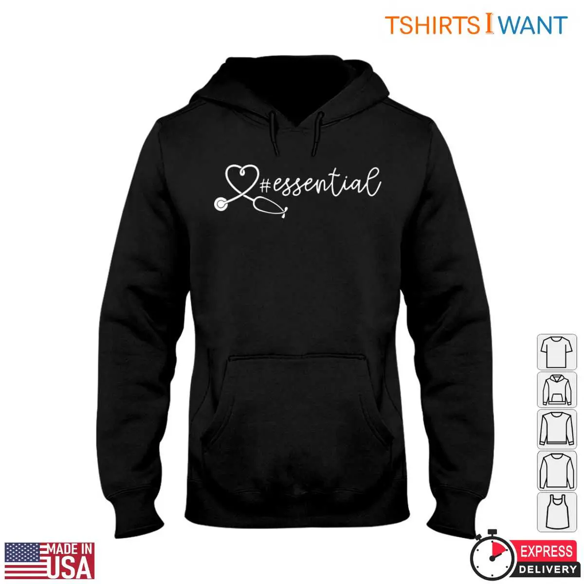 Nurse Essentials T-Shirt - Heart-Shaped Stethoscope Graphic 3 Nurse Essentials Heart Stethoscope 3 1.jpg