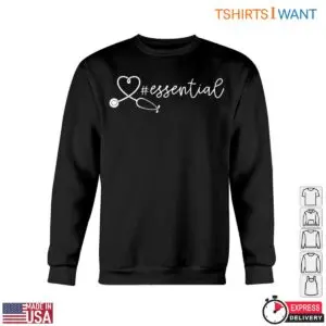 Nurse Essentials T-Shirt - Heart-Shaped Stethoscope Graphic 9 Nurse Essentials Heart Stethoscope 4 1.jpg