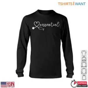 Nurse Essentials T-Shirt - Heart-Shaped Stethoscope Graphic 10 Nurse Essentials Heart Stethoscope 5 1.jpg