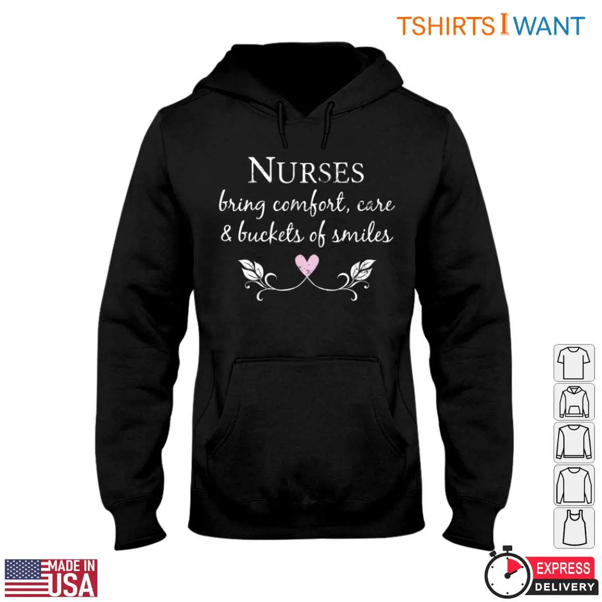 Nurse Gift T Shirt Nurses Bring Comfort Care Buckets of Smiles 4 1.jpg