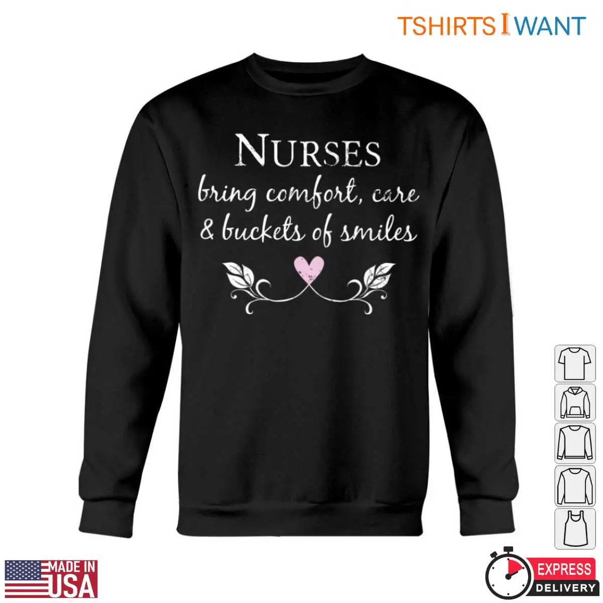 Nurse Gift T Shirt Nurses Bring Comfort Care Buckets of Smiles 5 1.jpg