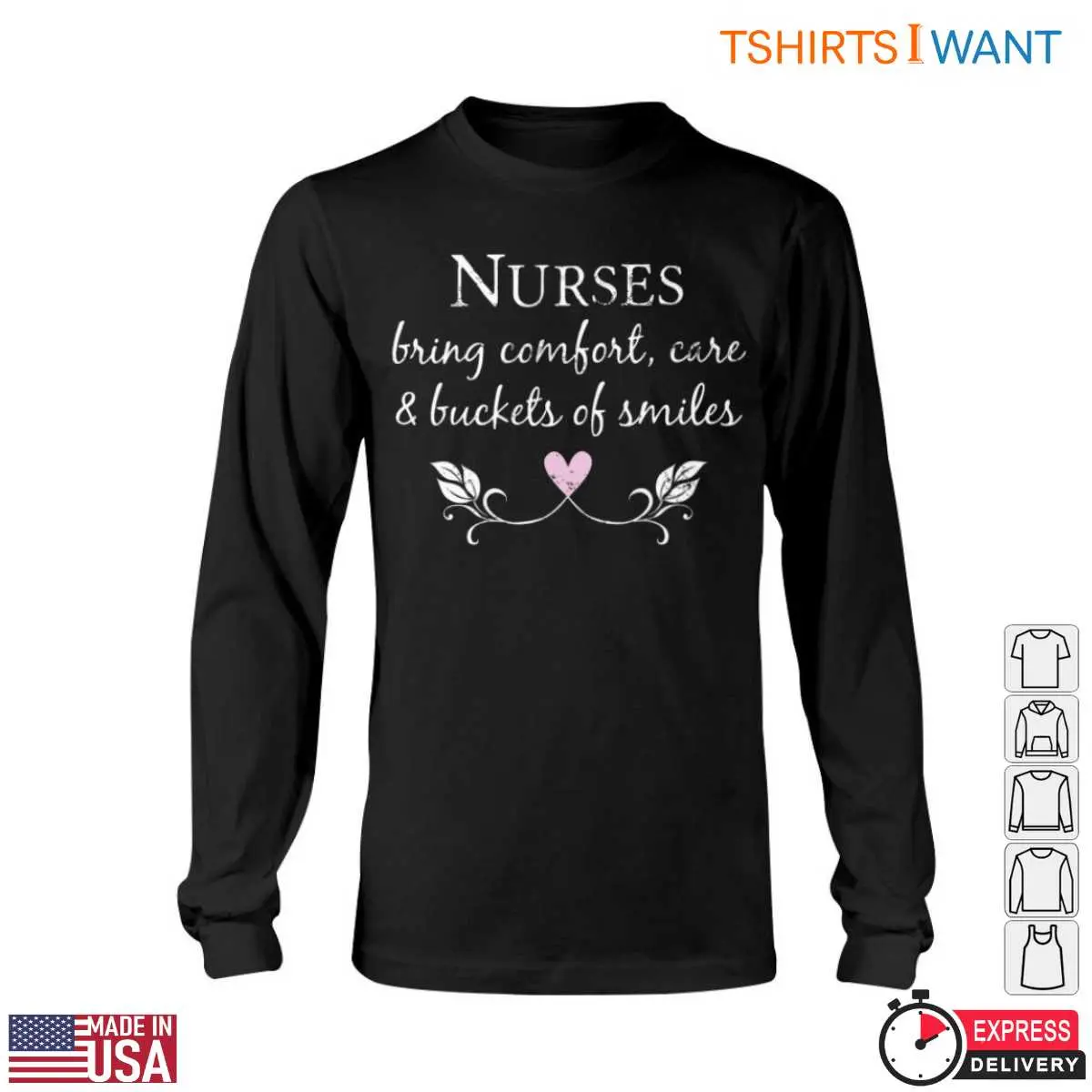 Nurse Gift T Shirt Nurses Bring Comfort Care Buckets of Smiles 6 1.jpg