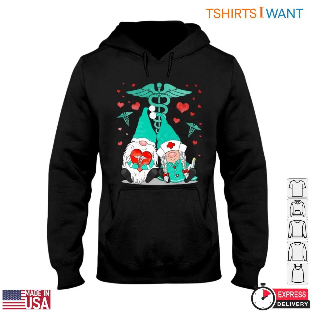 Nurse Gnome With Medical Gear Heart Design Whimsical Nursing Shirt 4 Nurse Gnome With Medical Gear Heart Design Whimsical Nursing Shirt 4