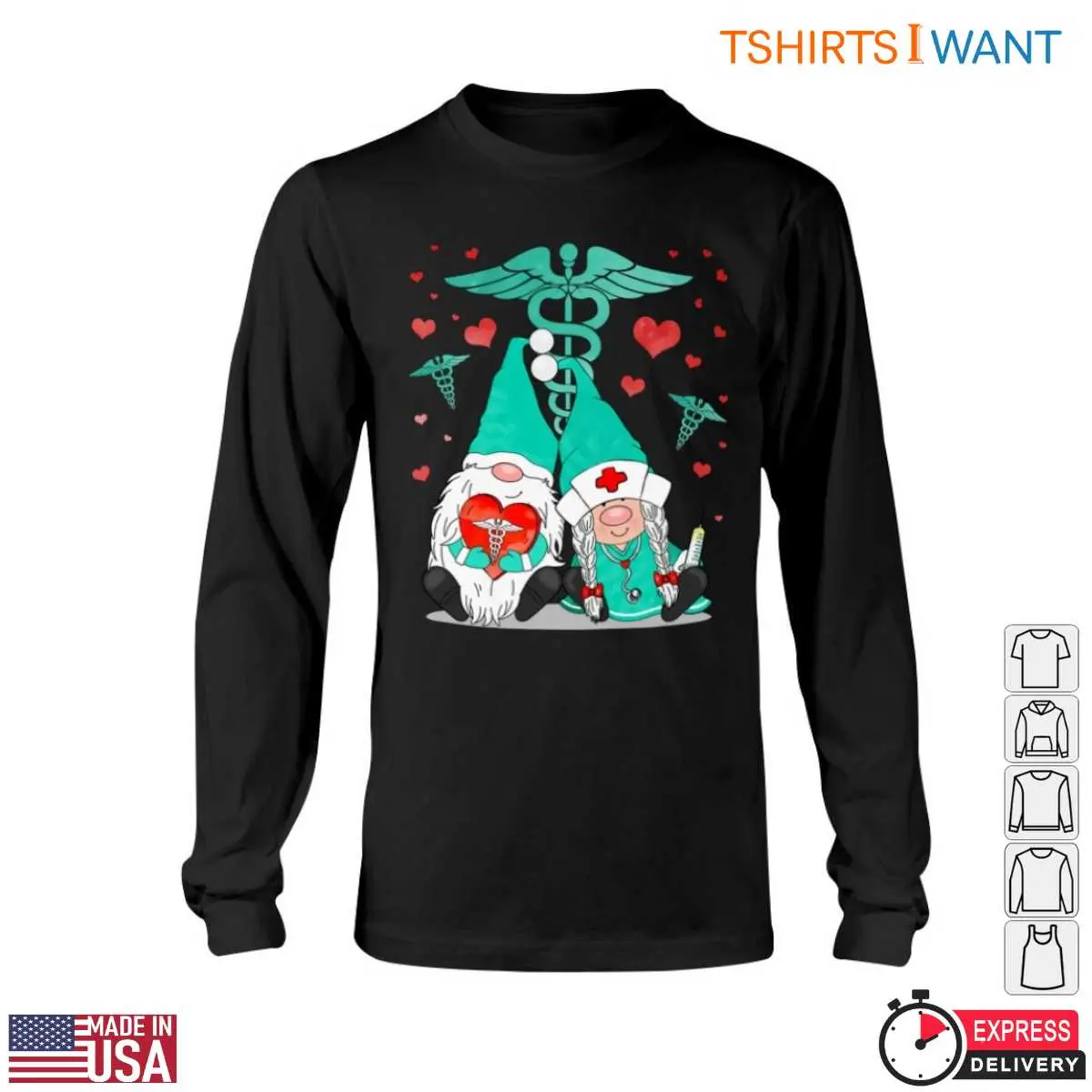 Nurse Gnome With Medical Gear Heart Design Whimsical Nursing Shirt 5 Nurse Gnome With Medical Gear Heart Design Whimsical Nursing Shirt 5 1.jpg
