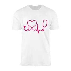 Nurse Heartbeat Stethoscope T Shirt E28093 Cute Medical Graphic Tee 1.jpg