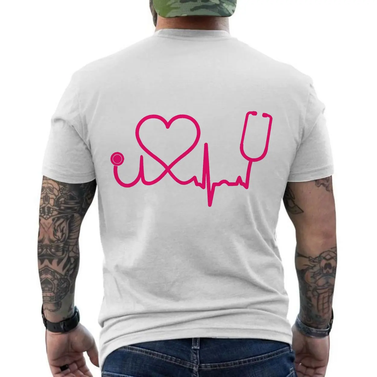 Nurse Heartbeat Stethoscope T Shirt E28093 Cute Medical Graphic Tee 6.jpg
