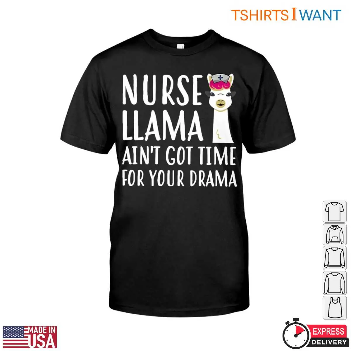 Nurse Llama Funny Drama Tee 1 1.jpg