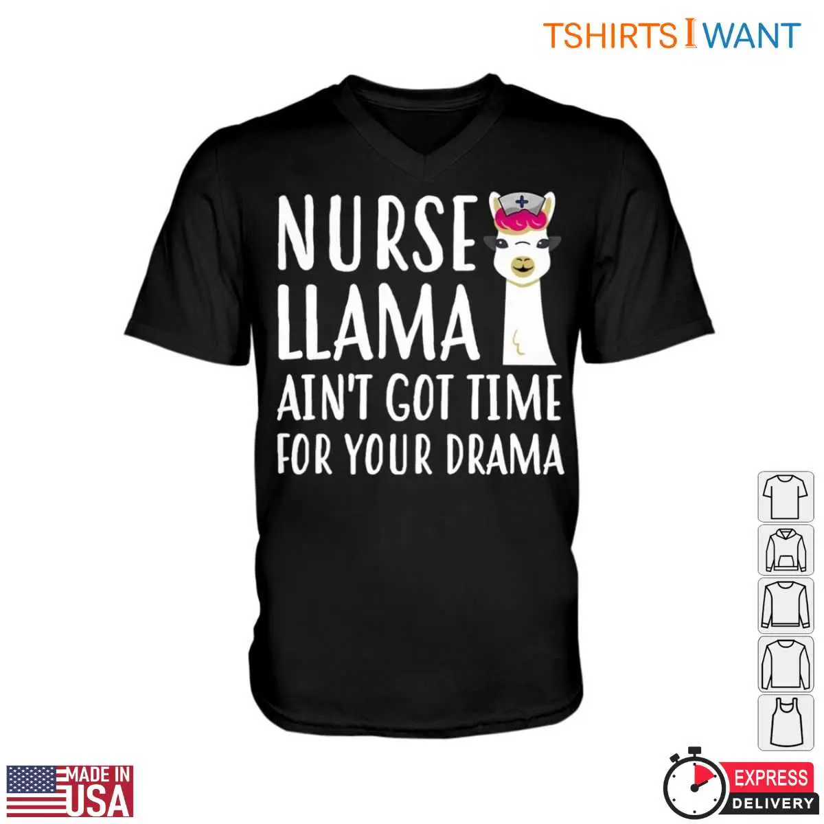 Nurse Llama Funny Drama Tee 2 1.jpg