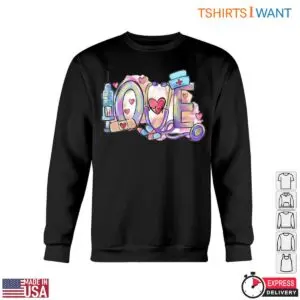 Nurse Love T-Shirt - Cute Medical Love Graphic with Syringe, Bandage, and Stethoscope 10 Nurse Love Medical Love Tee 5 1.jpg