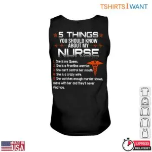 Nurse T Shirts Funny - 5 Things About My Nurse Queen Humorous Nursing Tee 7 Nurse T Shirts Funny 5 Things About My Nurse Queen Humorous Nursing Tee 2 1.jpg