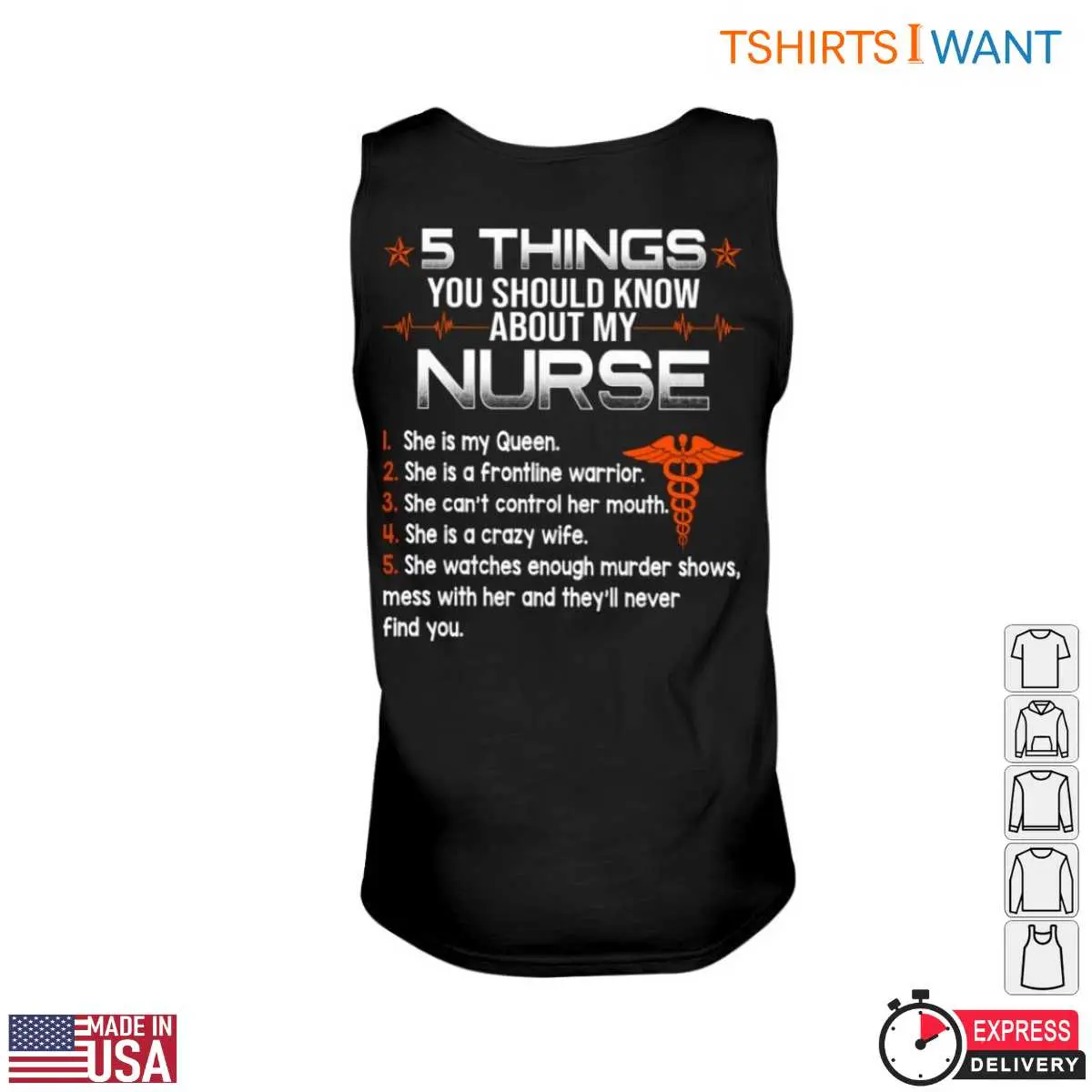 Nurse T Shirts Funny - 5 Things About My Nurse Queen Humorous Nursing Tee 2 Nurse T Shirts Funny 5 Things About My Nurse Queen Humorous Nursing Tee 2 1.jpg