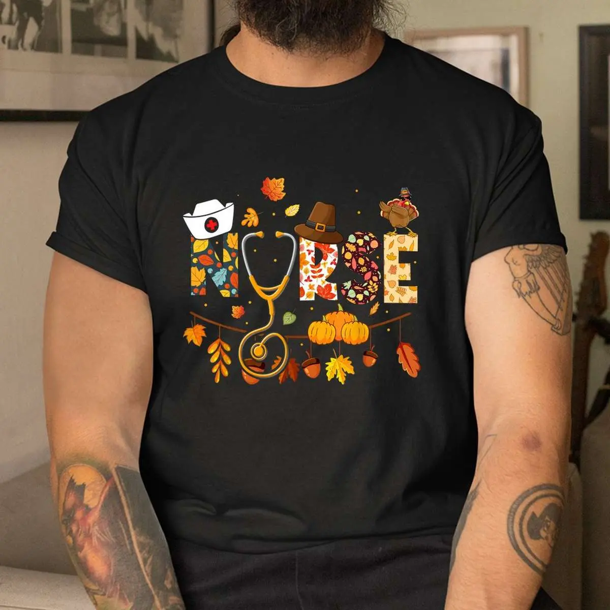 Nurse Thanksgiving Health Worker Turkey Shirt 4 1.jpg