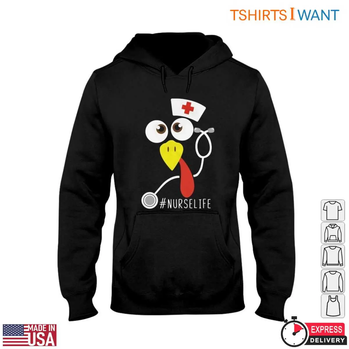 Nurse Turkey T-Shirt - Funny Graphic with Turkey and Stethoscope Tee 4 Nurse Turkey Funny Nurse Shirt 4 1.jpg