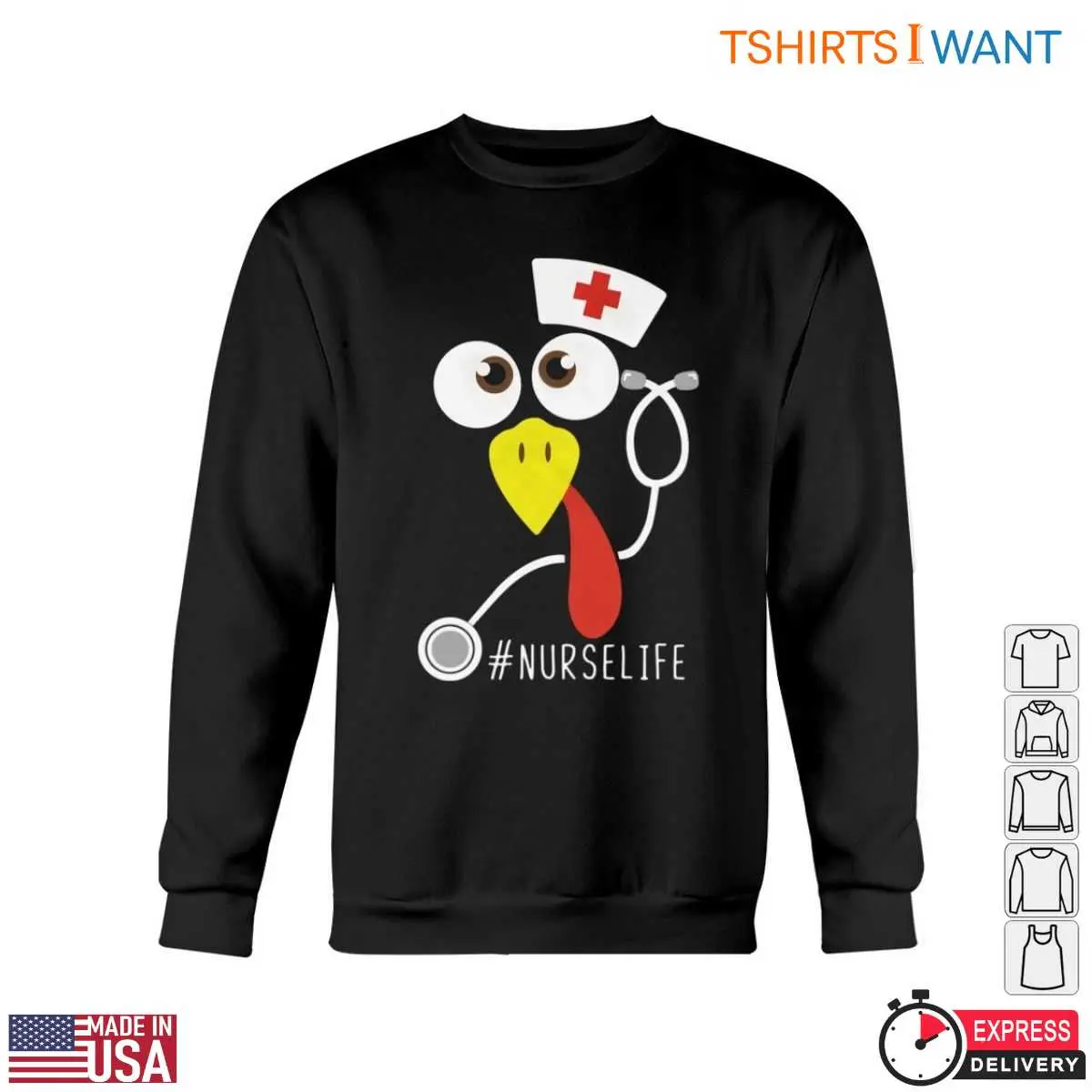 Nurse Turkey T-Shirt - Funny Graphic with Turkey and Stethoscope Tee 5 Nurse Turkey Funny Nurse Shirt 5 1.jpg