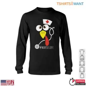Nurse Turkey T-Shirt - Funny Graphic with Turkey and Stethoscope Tee 11 Nurse Turkey Funny Nurse Shirt 6 1.jpg
