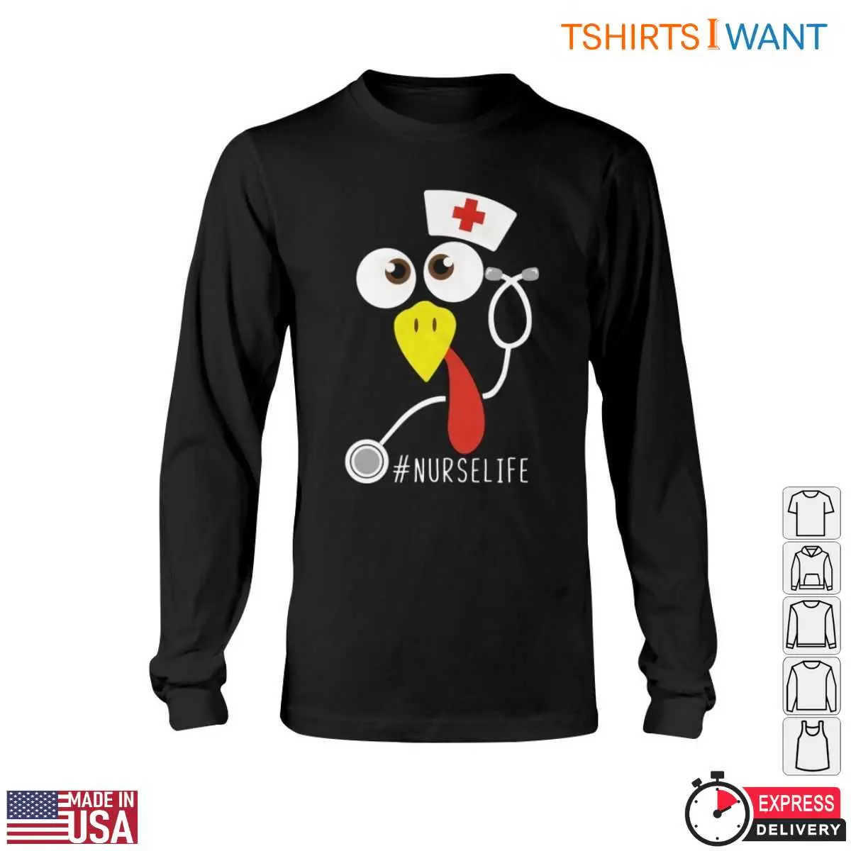 Nurse Turkey T-Shirt - Funny Graphic with Turkey and Stethoscope Tee 6 Nurse Turkey Funny Nurse Shirt 6 1.jpg