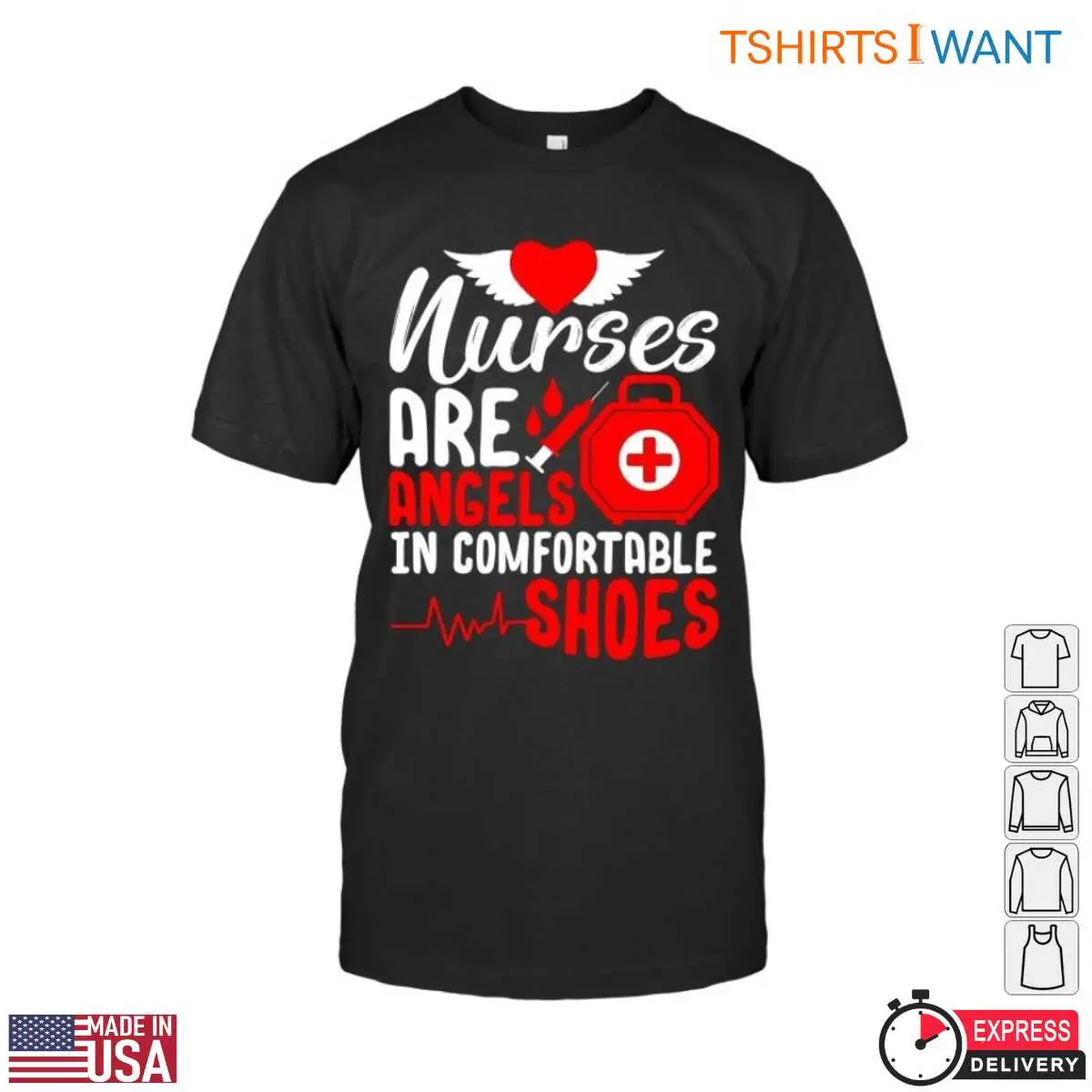 Nurses Are Angels Comfortable Shoes Medical Care T Shirt 1 1.jpg