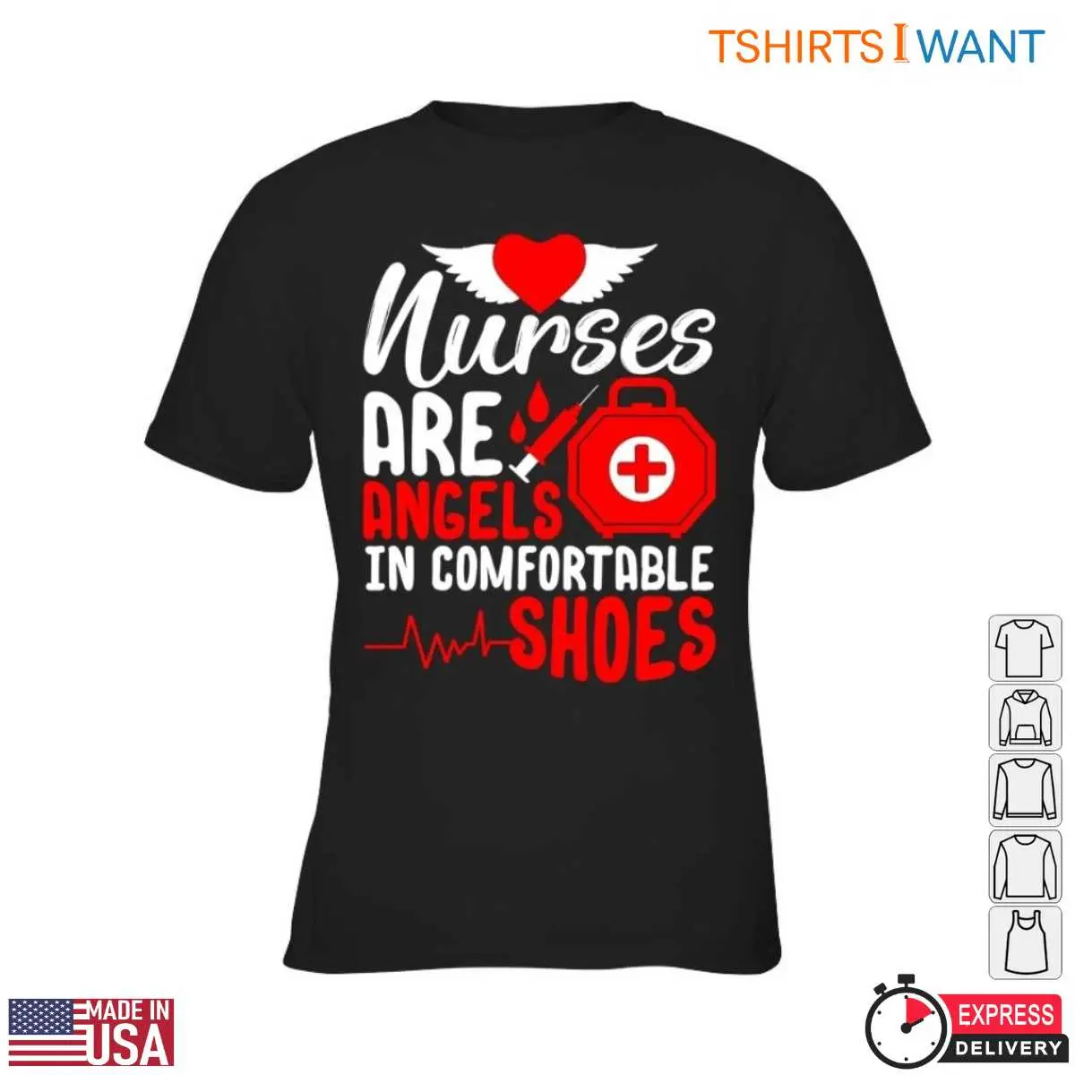 Nurses Are Angels Comfortable Shoes Medical Care T Shirt 3 1.jpg