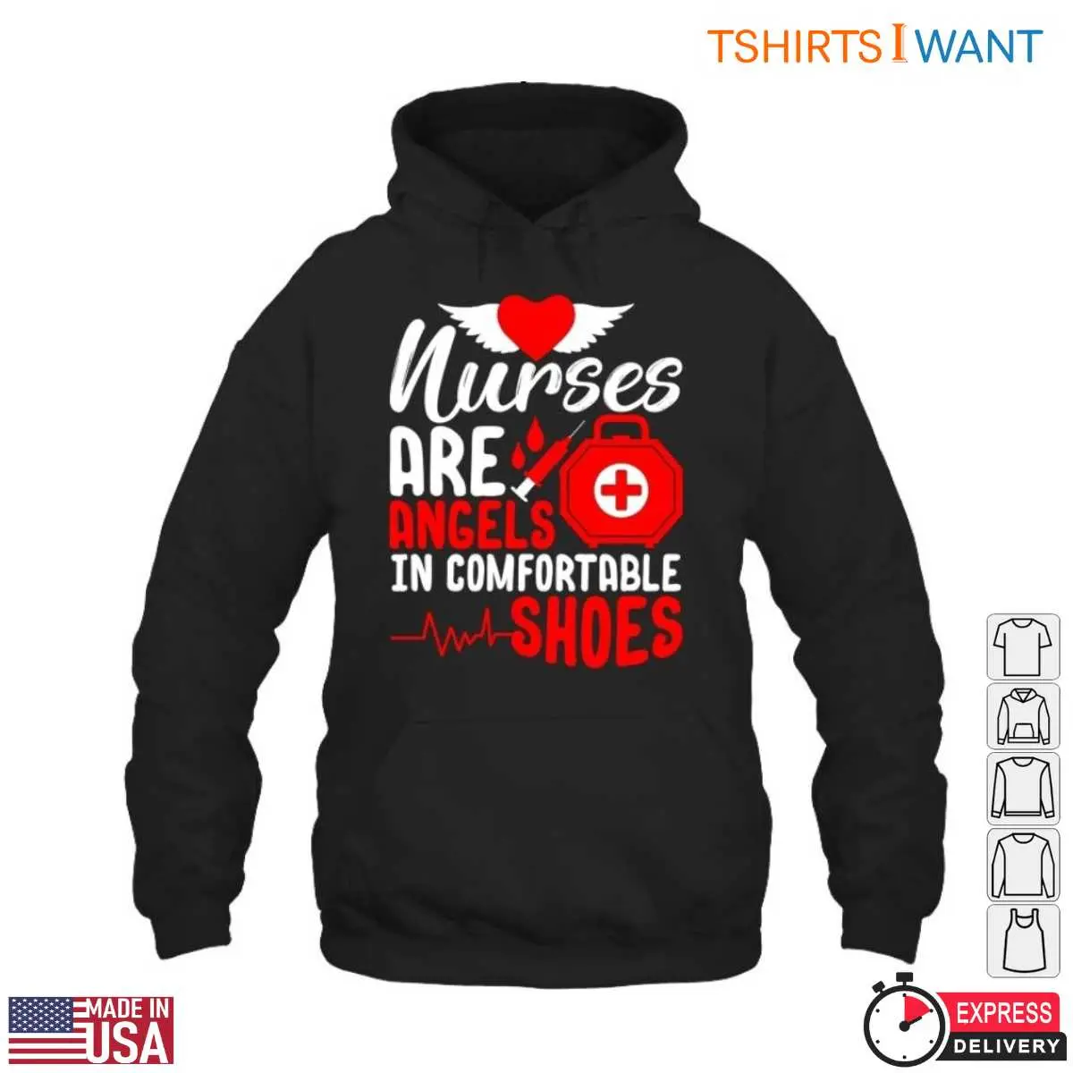 Nurses Are Angels Comfortable Shoes Medical Care T Shirt 4 1.jpg