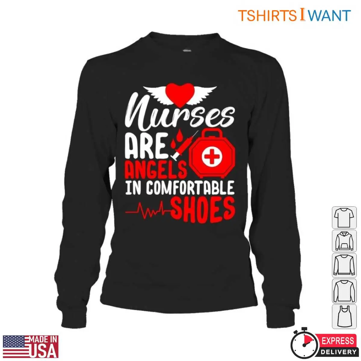 Nurses Are Angels Comfortable Shoes Medical Care T Shirt 5 1.jpg