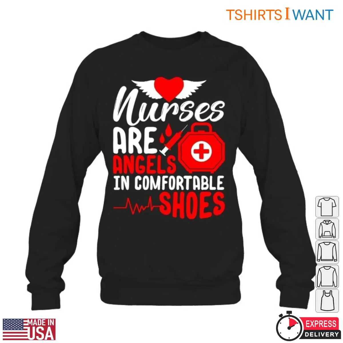 Nurses Are Angels Comfortable Shoes Medical Care T Shirt 6 1.jpg