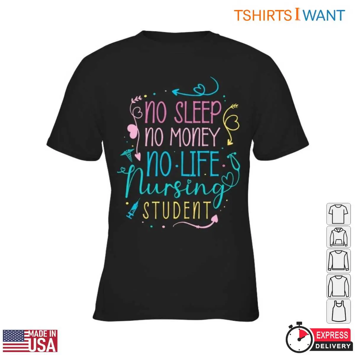 Nursing Student Life Struggles T Shirt 2 1.jpg