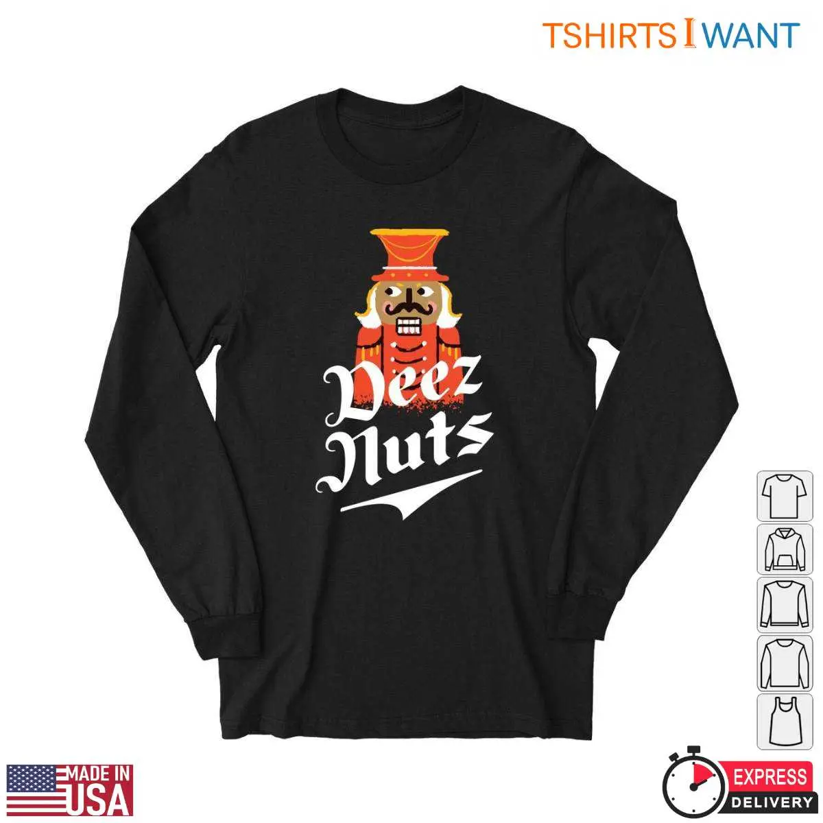 Nutcracker T-Shirt – Deez Nuts Funny Holiday Graphic Tee 11 Nutcracker T-Shirt Detail