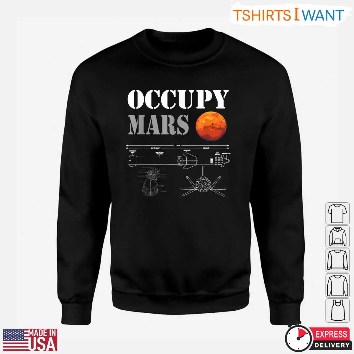 Occupy Mars Space Exploration Elon Musk Inspired Graphic T Shirt 2 1.jpg