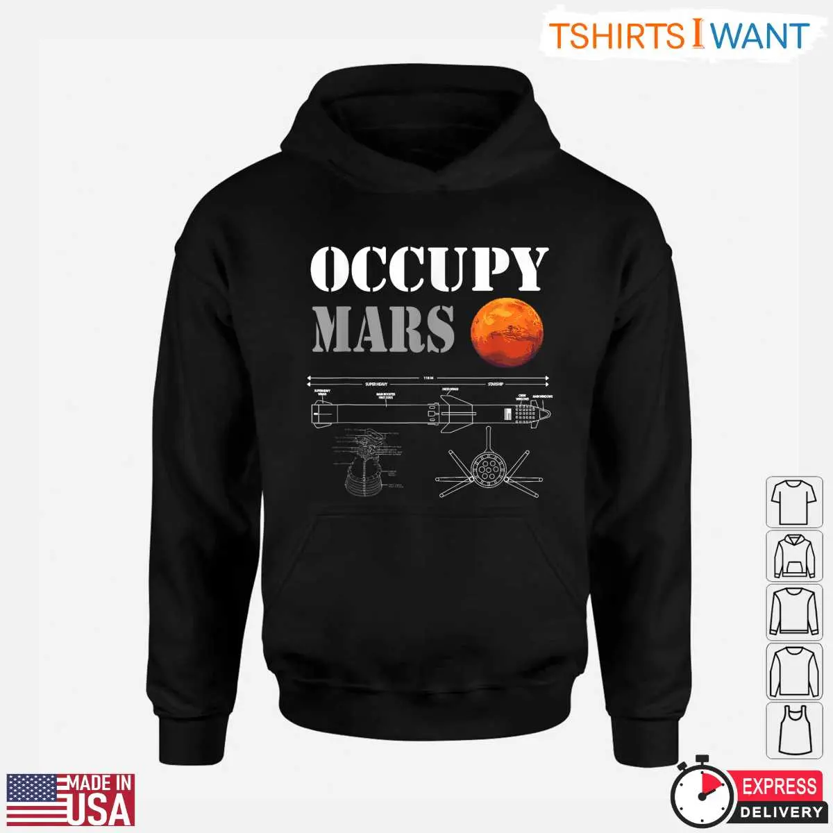 Occupy Mars Space Exploration Elon Musk Inspired Graphic T Shirt 3 1.jpg