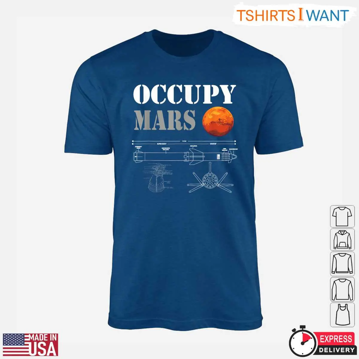 Occupy Mars Space Exploration Elon Musk Inspired Graphic T Shirt 5 1.jpg