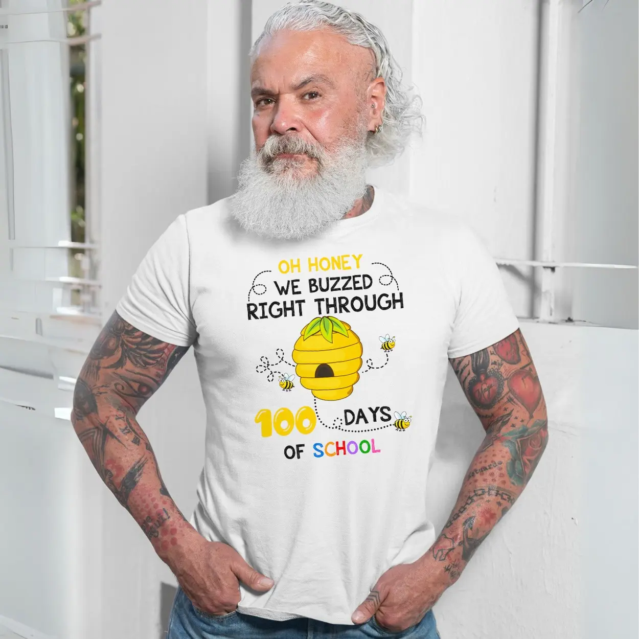 Oh Honey We Buzzed Through 100 Days of School Bee T Shirt 7 1.jpg