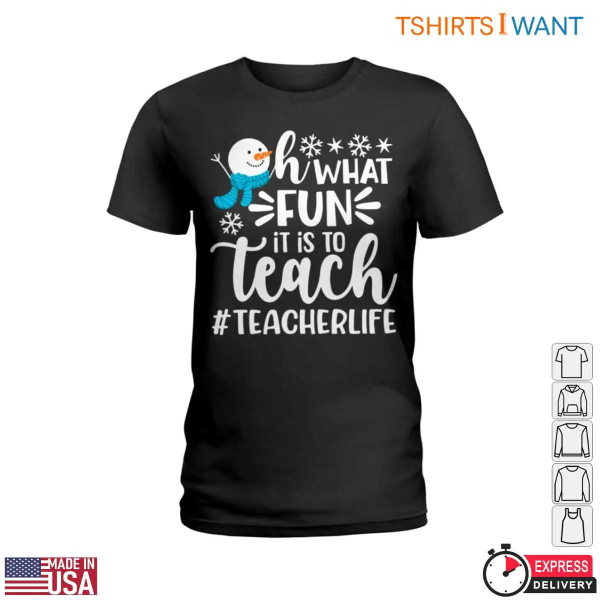 Oh What FUN it is to Teach Snowman Teacher T Shirt 2 1.jpg