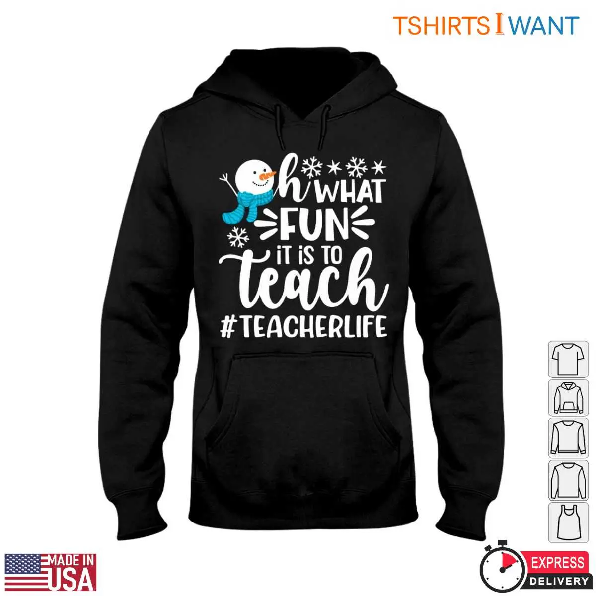Oh What FUN it is to Teach Snowman Teacher T Shirt 4 1.jpg