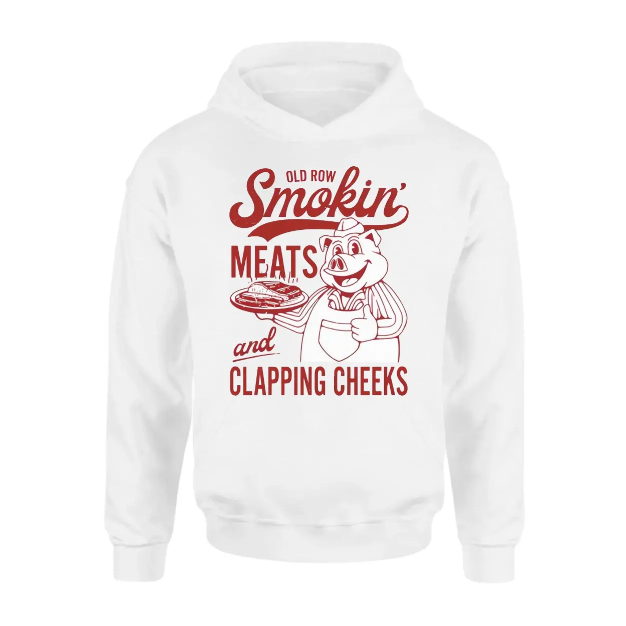 Old Row Smokin Meats T shirt E28093 Funny BBQ Pig Graphic Tee 2.jpg