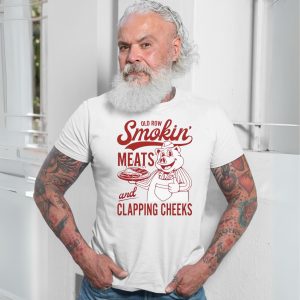 Old Row Smokin Meats T shirt E28093 Funny BBQ Pig Graphic Tee 7.jpg