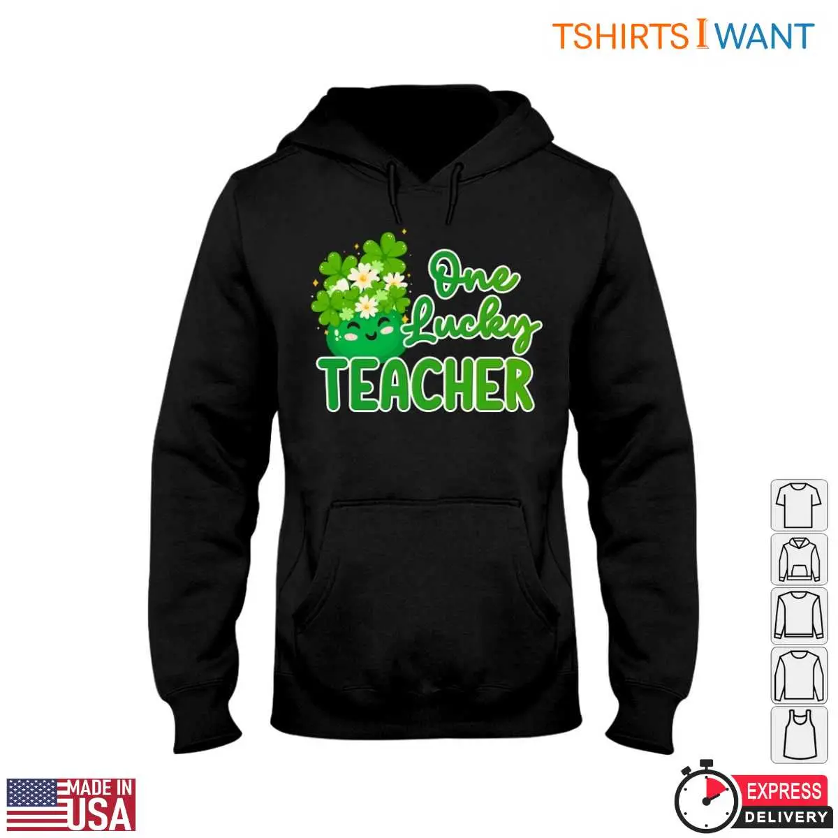 One Lucky Teacher T Shirt St. Patricks Day Teacher Shirt with Clover and Flowers 4 1.jpg