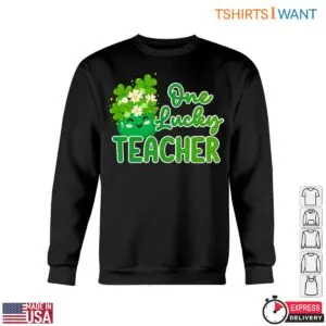 One Lucky Teacher T-Shirt - St. Patrick's Day Teacher Shirt with Clover and Flowers 10 One Lucky Teacher T Shirt St. Patricks Day Teacher Shirt with Clover and Flowers 5 1.jpg