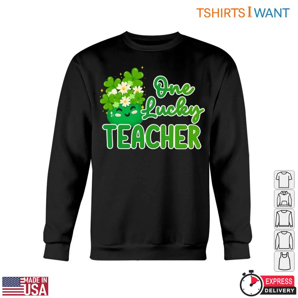 One Lucky Teacher T Shirt St. Patricks Day Teacher Shirt with Clover and Flowers 5 1.jpg