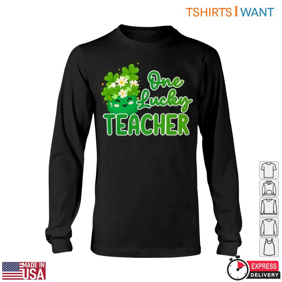 One Lucky Teacher T Shirt St. Patricks Day Teacher Shirt with Clover and Flowers 6 1.jpg