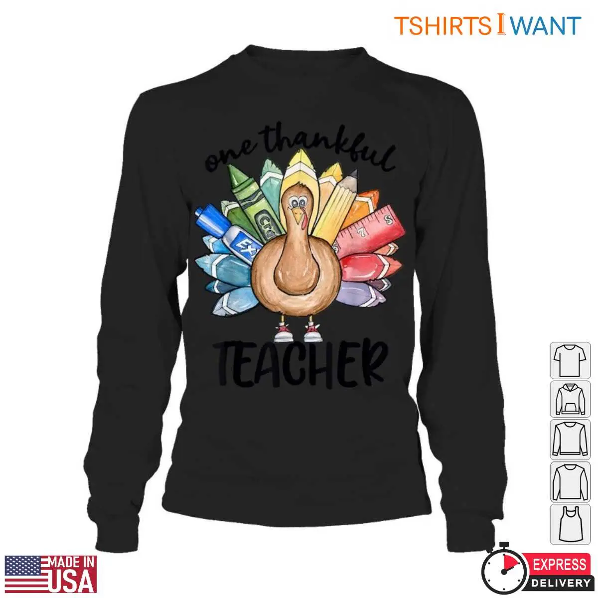 One Thankful Teacher T Shirt Thanksgiving Teacher Appreciation 6 1.jpg