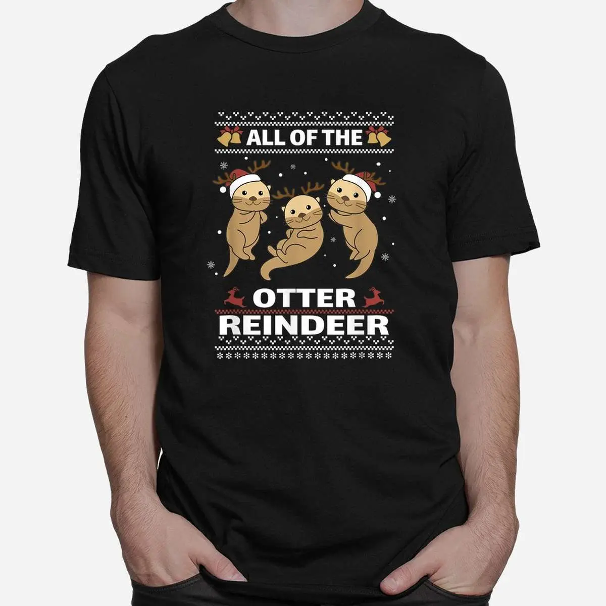 Otter Christmas Shirt Sweet Reindeer Design 2 1.jpg