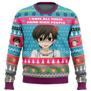 Ouran Host Club Christmas: "I Hate All" Sweater 3 Ouran Host Club Christmas I Hate All Sweater 2 1.jpg