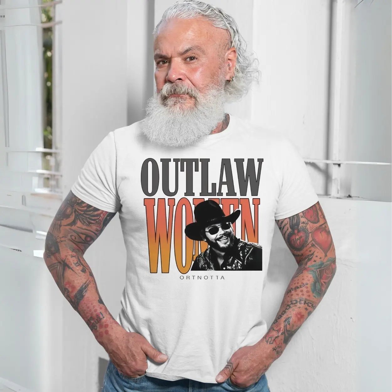 Outlaw Country T shirt E28093 Retro Western Style with Cowboy Graphic 7.jpg